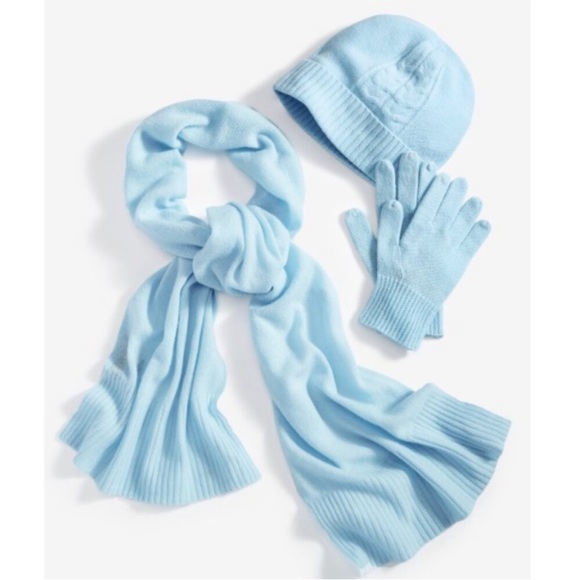 Charter Club Accessories - NEW Charter Club Cashmere Hat, Gloves & Scarf Boxed Gift Set Light
